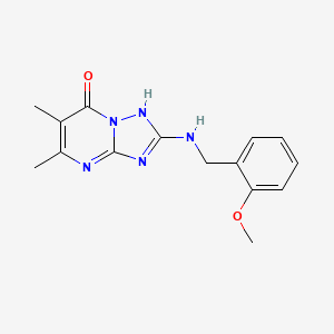 molecular formula C15H17N5O2 B11418847 2-[(2-methoxybenzyl)amino]-5,6-dimethyl[1,2,4]triazolo[1,5-a]pyrimidin-7(4H)-one 