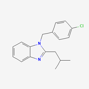 molecular formula C18H19ClN2 B11418856 1-(4-chlorobenzyl)-2-(2-methylpropyl)-1H-benzimidazole 