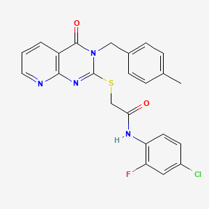 N-(4-chloro-2-fluorophenyl)-2-({3-[(4-methylphenyl)methyl]-4-oxo-3H,4H-pyrido[2,3-d]pyrimidin-2-yl}sulfanyl)acetamide