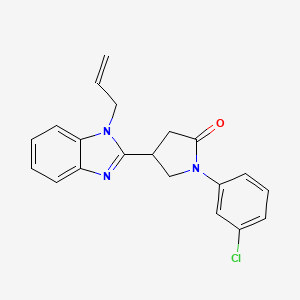 1-(3-chlorophenyl)-4-[1-(prop-2-en-1-yl)-1H-benzimidazol-2-yl]pyrrolidin-2-one