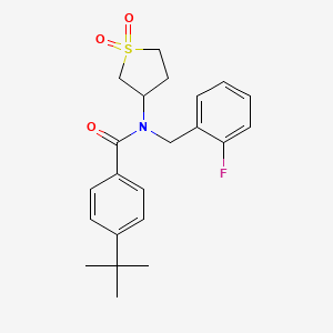 4-tert-butyl-N-(1,1-dioxidotetrahydrothiophen-3-yl)-N-(2-fluorobenzyl)benzamide