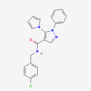 N-(4-chlorobenzyl)-1-phenyl-5-(1H-pyrrol-1-yl)-1H-pyrazole-4-carboxamide