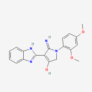 5-Amino-4-(1H-1,3-benzodiazol-2-YL)-1-(2,4-dimethoxyphenyl)-2,3-dihydro-1H-pyrrol-3-one