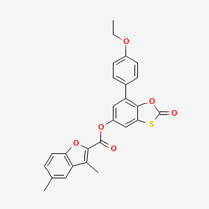 7-(4-Ethoxyphenyl)-2-oxo-1,3-benzoxathiol-5-yl 3,5-dimethyl-1-benzofuran-2-carboxylate