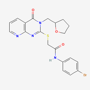 N-(4-bromophenyl)-2-((4-oxo-3-((tetrahydrofuran-2-yl)methyl)-3,4-dihydropyrido[2,3-d]pyrimidin-2-yl)thio)acetamide