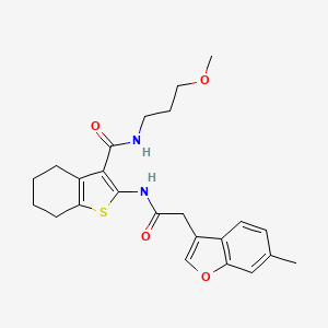 N-(3-methoxypropyl)-2-{[(6-methyl-1-benzofuran-3-yl)acetyl]amino}-4,5,6,7-tetrahydro-1-benzothiophene-3-carboxamide