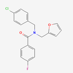 Benzamide, N-[(4-chlorophenyl)methyl]-4-fluoro-N-(2-furanylmethyl)-