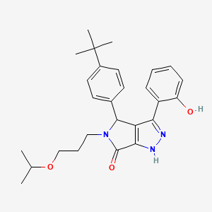 4-(4-tert-butylphenyl)-3-(2-hydroxyphenyl)-5-[3-(propan-2-yloxy)propyl]-4,5-dihydropyrrolo[3,4-c]pyrazol-6(1H)-one