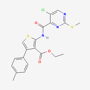 Ethyl 2-({[5-chloro-2-(methylsulfanyl)pyrimidin-4-yl]carbonyl}amino)-4-(4-methylphenyl)thiophene-3-carboxylate