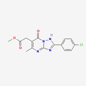 Methyl [2-(4-chlorophenyl)-5-methyl-7-oxo-4,7-dihydro[1,2,4]triazolo[1,5-a]pyrimidin-6-yl]acetate