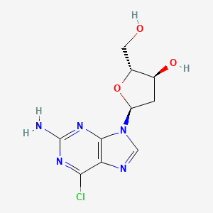 molecular formula C10H12ClN5O3 B1141902 (2R,3S,5S)-5-(2-氨基-6-氯-9H-嘌呤-9-基)-2-(羟甲基)四氢呋喃-3-醇 CAS No. 120595-72-4