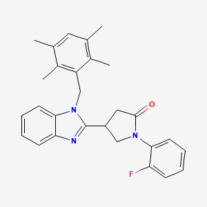 1-(2-fluorophenyl)-4-[1-(2,3,5,6-tetramethylbenzyl)-1H-benzimidazol-2-yl]pyrrolidin-2-one