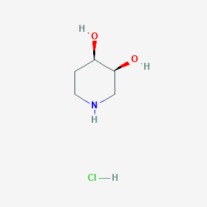 molecular formula C₅H₁₂ClNO₂ B1141906 cis-3,4-Piperidinediol hydrochloride CAS No. 443648-89-3