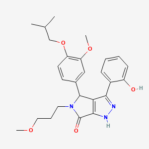 3-(2-hydroxyphenyl)-4-[3-methoxy-4-(2-methylpropoxy)phenyl]-5-(3-methoxypropyl)-4,5-dihydropyrrolo[3,4-c]pyrazol-6(1H)-one