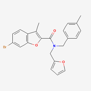 6-bromo-N-(furan-2-ylmethyl)-3-methyl-N-(4-methylbenzyl)-1-benzofuran-2-carboxamide