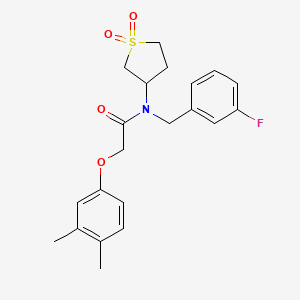 2-(3,4-dimethylphenoxy)-N-(1,1-dioxidotetrahydrothiophen-3-yl)-N-(3-fluorobenzyl)acetamide