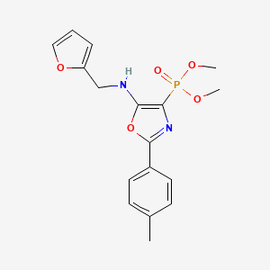 Dimethyl (5-{[(furan-2-YL)methyl]amino}-2-(4-methylphenyl)-1,3-oxazol-4-YL)phosphonate