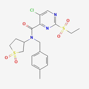 5-chloro-N-(1,1-dioxidotetrahydrothiophen-3-yl)-2-(ethylsulfonyl)-N-(4-methylbenzyl)pyrimidine-4-carboxamide