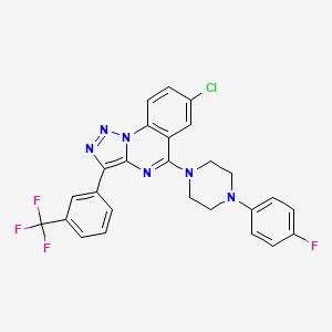 1-{7-Chloro-3-[3-(trifluoromethyl)phenyl]-[1,2,3]triazolo[1,5-A]quinazolin-5-YL}-4-(4-fluorophenyl)piperazine