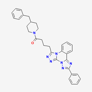 1-(4-benzylpiperidin-1-yl)-4-(9-phenyl-2,4,5,7,8,10-hexazatetracyclo[10.4.0.02,6.07,11]hexadeca-1(16),3,5,8,10,12,14-heptaen-3-yl)butan-1-one