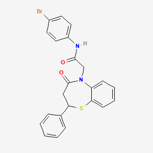 N-(4-bromophenyl)-2-(4-oxo-2-phenyl-3,4-dihydrobenzo[b][1,4]thiazepin-5(2H)-yl)acetamide