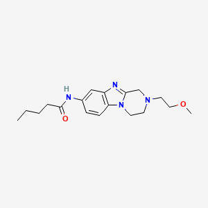 molecular formula C18H26N4O2 B11419153 N-[2-(2-methoxyethyl)-1,2,3,4-tetrahydropyrazino[1,2-a]benzimidazol-8-yl]pentanamide 