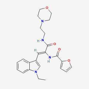 N-[(1Z)-1-(1-ethyl-1H-indol-3-yl)-3-{[2-(morpholin-4-yl)ethyl]amino}-3-oxoprop-1-en-2-yl]furan-2-carboxamide