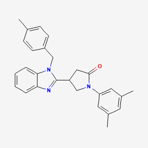 1-(3,5-dimethylphenyl)-4-[1-(4-methylbenzyl)-1H-benzimidazol-2-yl]pyrrolidin-2-one