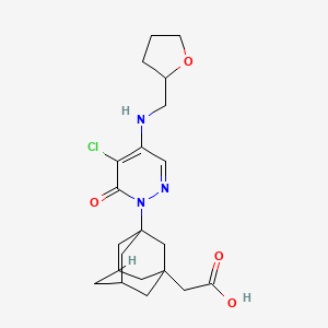 (3-{5-Chloro-6-oxo-4-[(tetrahydro-furan-2-ylmethyl)-amino]-6H-pyridazin-1-yl}-adamantan-1-yl)-acetic acid