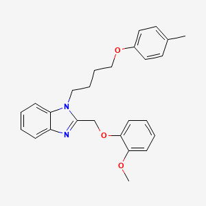 2-[(2-methoxyphenoxy)methyl]-1-[4-(4-methylphenoxy)butyl]-1H-benzimidazole