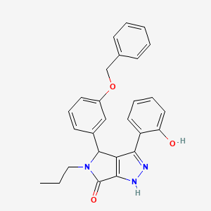 4-[3-(benzyloxy)phenyl]-3-(2-hydroxyphenyl)-5-propyl-4,5-dihydropyrrolo[3,4-c]pyrazol-6(1H)-one