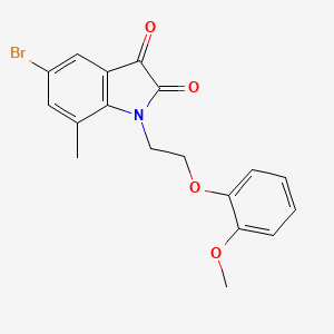 5-bromo-1-[2-(2-methoxyphenoxy)ethyl]-7-methyl-1H-indole-2,3-dione