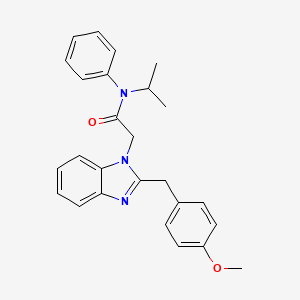 2-[2-(4-methoxybenzyl)-1H-benzimidazol-1-yl]-N-phenyl-N-(propan-2-yl)acetamide