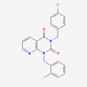 3-[(4-chlorophenyl)methyl]-1-[(2-methylphenyl)methyl]-1H,2H,3H,4H-pyrido[2,3-d]pyrimidine-2,4-dione