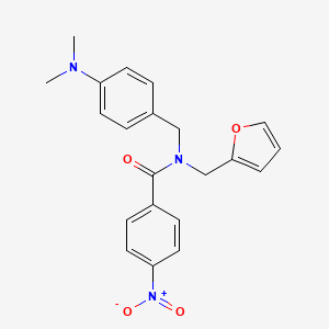 N-[4-(dimethylamino)benzyl]-N-(furan-2-ylmethyl)-4-nitrobenzamide