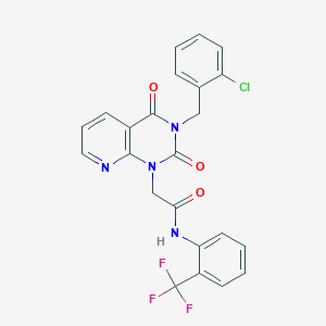 2-[3-(2-chlorobenzyl)-2,4-dioxo-3,4-dihydropyrido[2,3-d]pyrimidin-1(2H)-yl]-N-[2-(trifluoromethyl)phenyl]acetamide