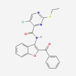 5-chloro-2-(ethylsulfanyl)-N-[2-(phenylcarbonyl)-1-benzofuran-3-yl]pyrimidine-4-carboxamide