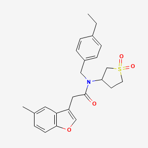 N-(1,1-dioxidotetrahydrothiophen-3-yl)-N-(4-ethylbenzyl)-2-(5-methyl-1-benzofuran-3-yl)acetamide