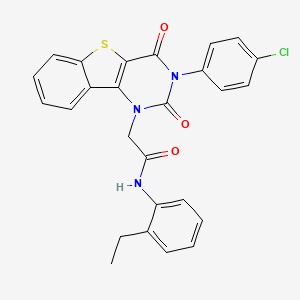 2-[3-(4-chlorophenyl)-2,4-dioxo-3,4-dihydro[1]benzothieno[3,2-d]pyrimidin-1(2H)-yl]-N-(2-ethylphenyl)acetamide