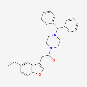 1-[4-(Diphenylmethyl)piperazin-1-yl]-2-(5-ethyl-1-benzofuran-3-yl)ethanone