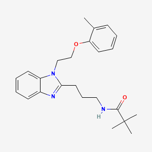 2,2-dimethyl-N-(3-{1-[2-(2-methylphenoxy)ethyl]-1H-benzimidazol-2-yl}propyl)propanamide