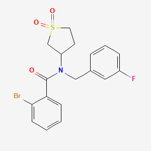 molecular formula C18H17BrFNO3S B11419400 2-bromo-N-(1,1-dioxidotetrahydrothiophen-3-yl)-N-(3-fluorobenzyl)benzamide 