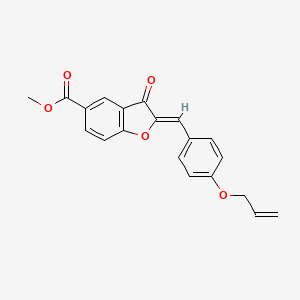 molecular formula C20H16O5 B11419416 methyl (2Z)-3-oxo-2-[4-(prop-2-en-1-yloxy)benzylidene]-2,3-dihydro-1-benzofuran-5-carboxylate 