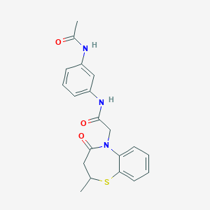 N-(3-acetamidophenyl)-2-(2-methyl-4-oxo-3,4-dihydrobenzo[b][1,4]thiazepin-5(2H)-yl)acetamide