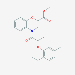 methyl 4-[2-(2-isopropyl-5-methylphenoxy)propanoyl]-3,4-dihydro-2H-1,4-benzoxazine-2-carboxylate