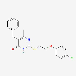 5-benzyl-2-{[2-(4-chlorophenoxy)ethyl]sulfanyl}-6-methylpyrimidin-4(3H)-one