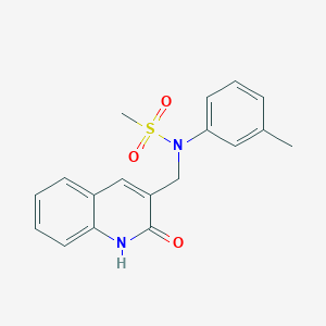 N-[(2-hydroxyquinolin-3-yl)methyl]-N-(3-methylphenyl)methanesulfonamide