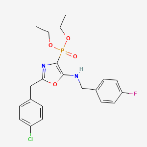 Diethyl {2-(4-chlorobenzyl)-5-[(4-fluorobenzyl)amino]-1,3-oxazol-4-yl}phosphonate