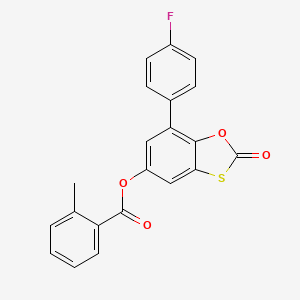 7-(4-Fluorophenyl)-2-oxo-1,3-benzoxathiol-5-yl 2-methylbenzoate