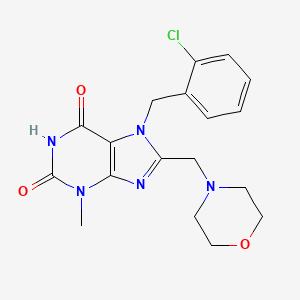 7-(2-chlorobenzyl)-6-hydroxy-3-methyl-8-(morpholin-4-ylmethyl)-3,7-dihydro-2H-purin-2-one